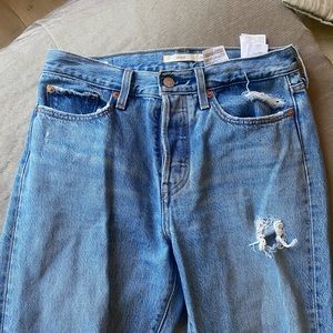 LEVIS wedgie jeans with holes!!